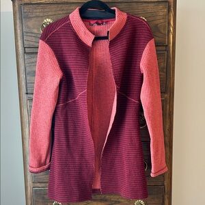 Prana Vibrant Red Wool Knit Sweater